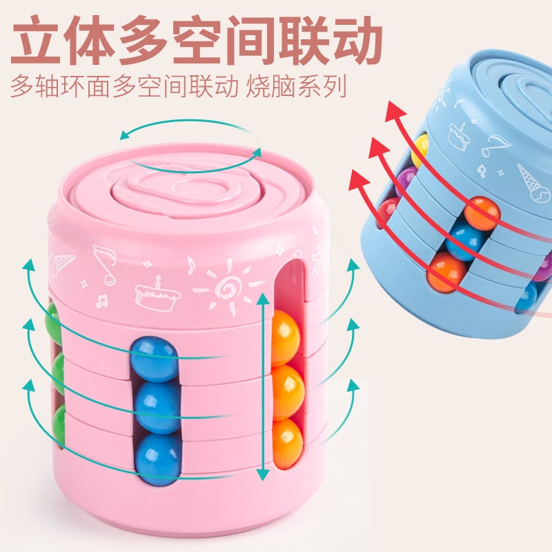 Cans Rotating Magic Beans Fingertips Variables Rubik'S Cube Coca Cans Ball Finger Gyroscope Decompression Children'S Educational Toys - Image 3